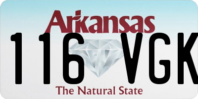 AR license plate 116VGK