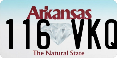 AR license plate 116VKQ