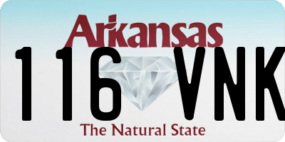 AR license plate 116VNK