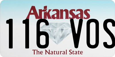 AR license plate 116VOS