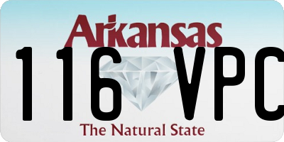 AR license plate 116VPC