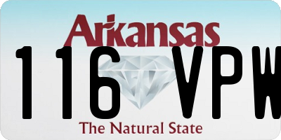 AR license plate 116VPW