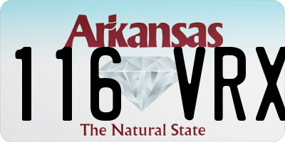 AR license plate 116VRX