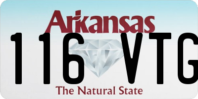 AR license plate 116VTG