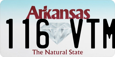 AR license plate 116VTM