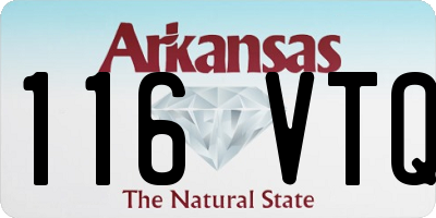 AR license plate 116VTQ