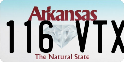 AR license plate 116VTX