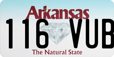 AR license plate 116VUB