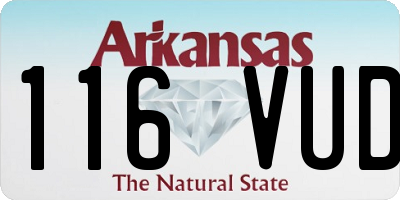 AR license plate 116VUD