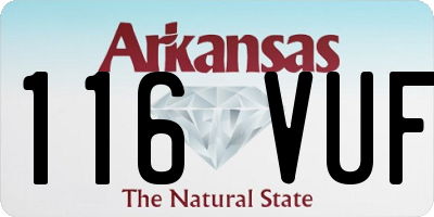 AR license plate 116VUF