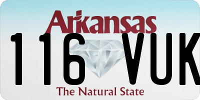 AR license plate 116VUK