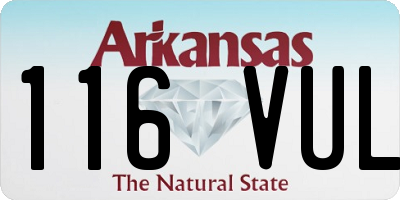 AR license plate 116VUL