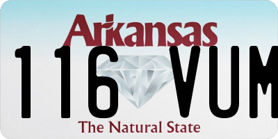 AR license plate 116VUM