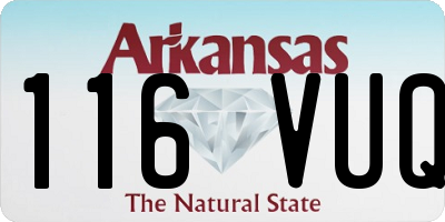 AR license plate 116VUQ