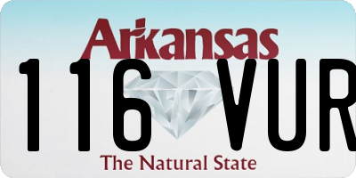 AR license plate 116VUR