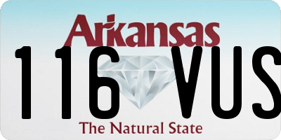 AR license plate 116VUS