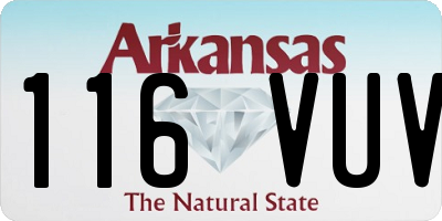 AR license plate 116VUV