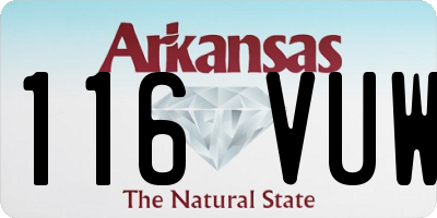 AR license plate 116VUW