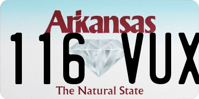 AR license plate 116VUX