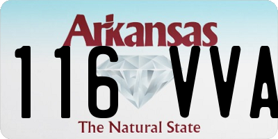 AR license plate 116VVA