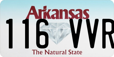 AR license plate 116VVR