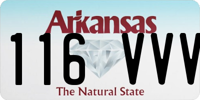 AR license plate 116VVV