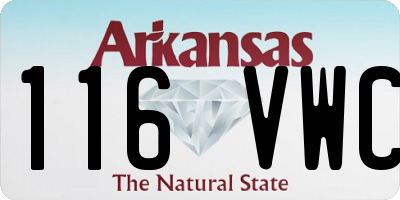 AR license plate 116VWC