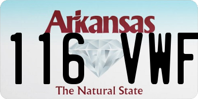 AR license plate 116VWF