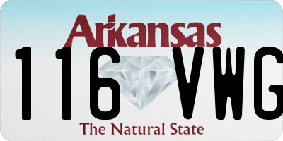 AR license plate 116VWG