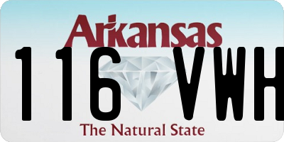 AR license plate 116VWH