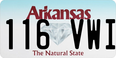 AR license plate 116VWI