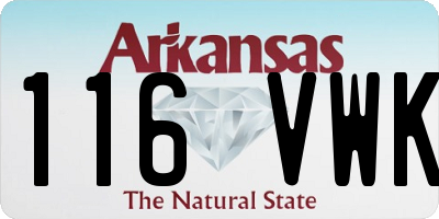 AR license plate 116VWK