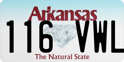 AR license plate 116VWL
