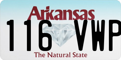 AR license plate 116VWP