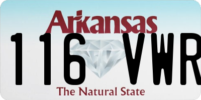 AR license plate 116VWR