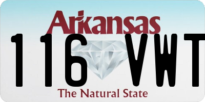 AR license plate 116VWT