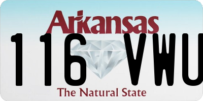 AR license plate 116VWU