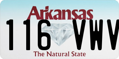 AR license plate 116VWV
