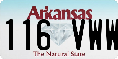 AR license plate 116VWW
