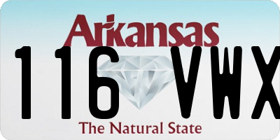AR license plate 116VWX