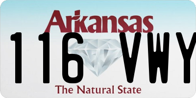 AR license plate 116VWY
