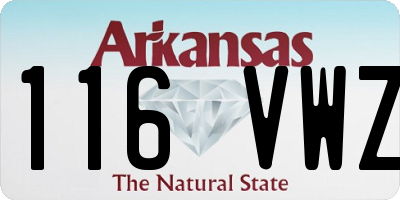 AR license plate 116VWZ