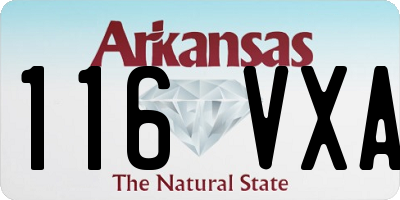 AR license plate 116VXA