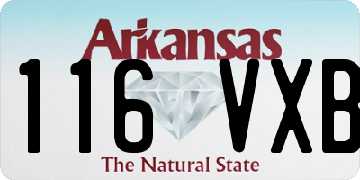 AR license plate 116VXB