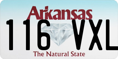 AR license plate 116VXL