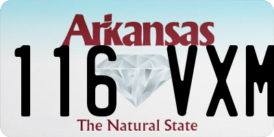 AR license plate 116VXM