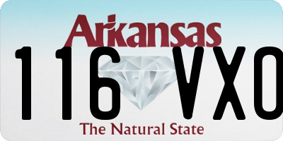 AR license plate 116VXO