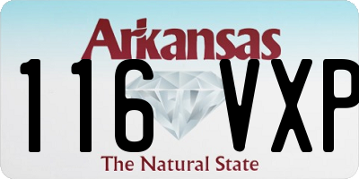 AR license plate 116VXP
