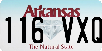AR license plate 116VXQ