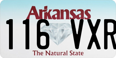 AR license plate 116VXR